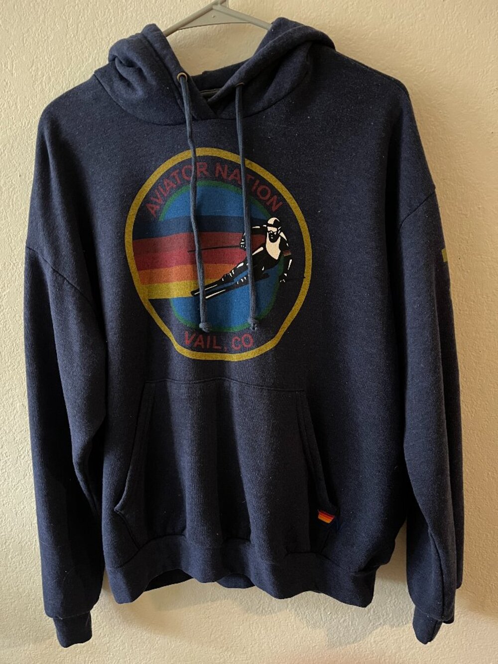 AVIATOR NATION MILL VALLEY RELAXED PULLOVER HOODIE - CHARCOAL